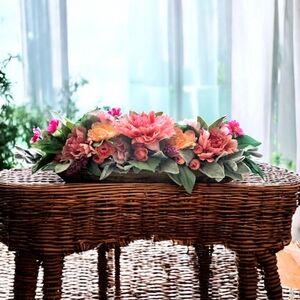 Floral Arrangement Centerpiece in Pink and Green